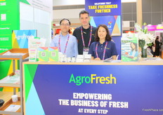 China’s Agro Fresh had Masami Shinozaki, Royce Sharplin, and Jungang Gao present ag-tech solutions which extend shelf-life and improve produce quality.
