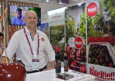 Ben Harris from Bite Riot. The company makes juice from the 3rd class cherries saving a large amount from going to waste.