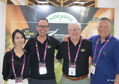 Abby Yao, Jarrod Redwood, Alistair Nicolson and Winstone Chee were at the New Zealand Avocado stand.