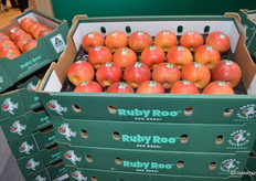 The Ruby Roo red pear from Seeka.