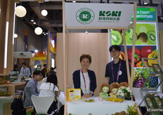Chloe was at the KOKI, South Korean kiwifruit stand.