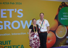 Tim and Mel Altham  from PickMe Fruit were visiting the show.