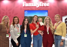 Even the youngest member of the Family Tree Farms family is present at Fruit Attraction and they all smile for a photo.