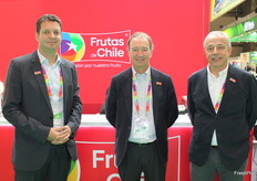 Ignacio Caballero, Iván Marambio and Carlos Cruzat representing Frutas de Chile.