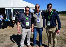 Charl Swarts of Relabel, Chris Swart of Core Fruit and Pieter-Ernst Coetzee, Planasa's business development manager in Southern Africa