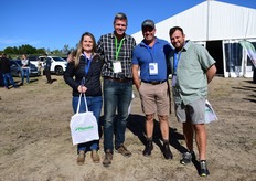 Michelle Muller of Icon Fruit, Louis du Preez of Yukon, Michael Vanduren and Douglas Cox of Durlstone Estates near Macheke, Zimbabwe