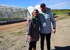 Jacqui Heeks of Haygrove Tunnels with Lloyd Vercueil of Nutrogro