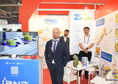 Daniele Mercurio and PND's team at AFL. The Italian company supplies fruit processing machinery. 