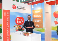 Salvatore Tomasi, president and marketing director of Vittoria Tomatoes, growing premium Sicilian tomatoes. The company is exhibiting for the first time at Asia Fruit Logistica.  