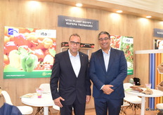 Hany Srour and Younes Berrada from Vita Plant Egypt, a new company growing early vegetables in greenhouses in Egypt